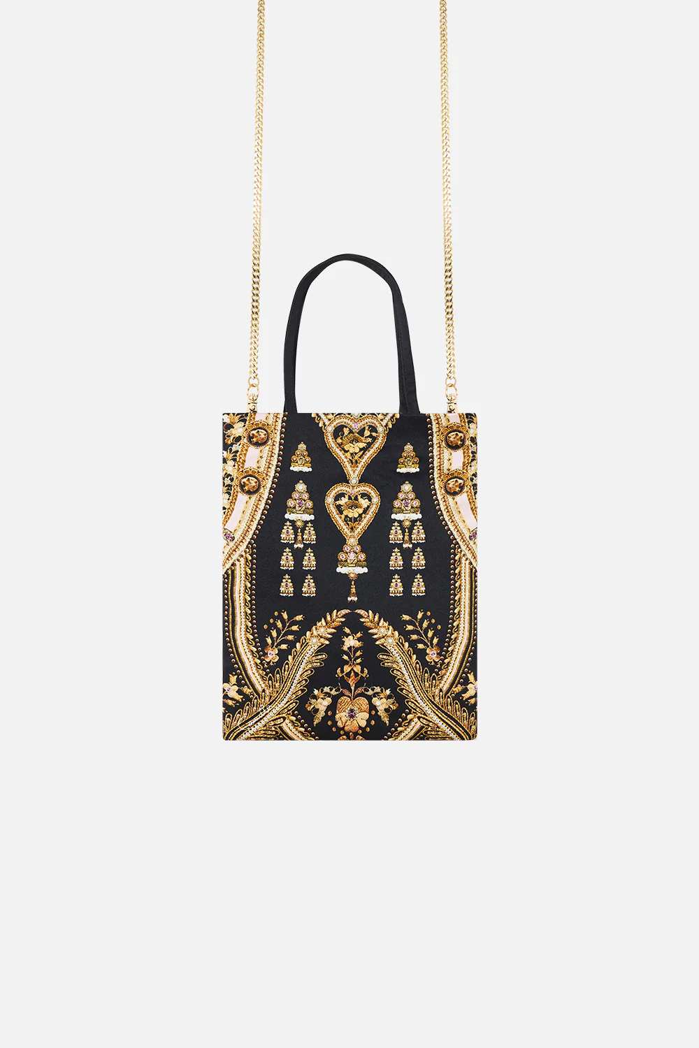 EMBELLISHED MINI TOTE WITH CHAIN STRAP TAURUS RISING - Image 2