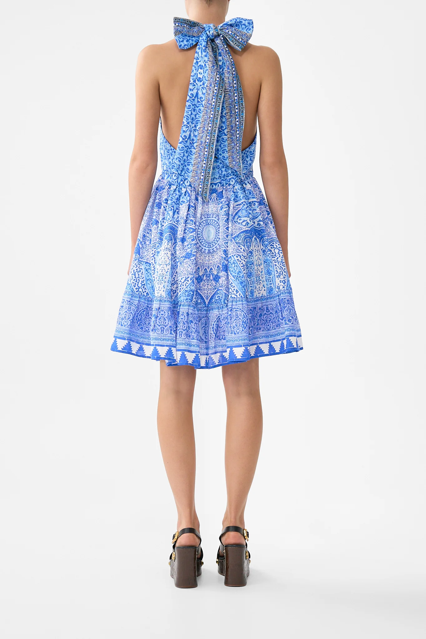 RUFFLE HEM HALTER SHORT DRESS THE BOSPHOROUS - Image 2