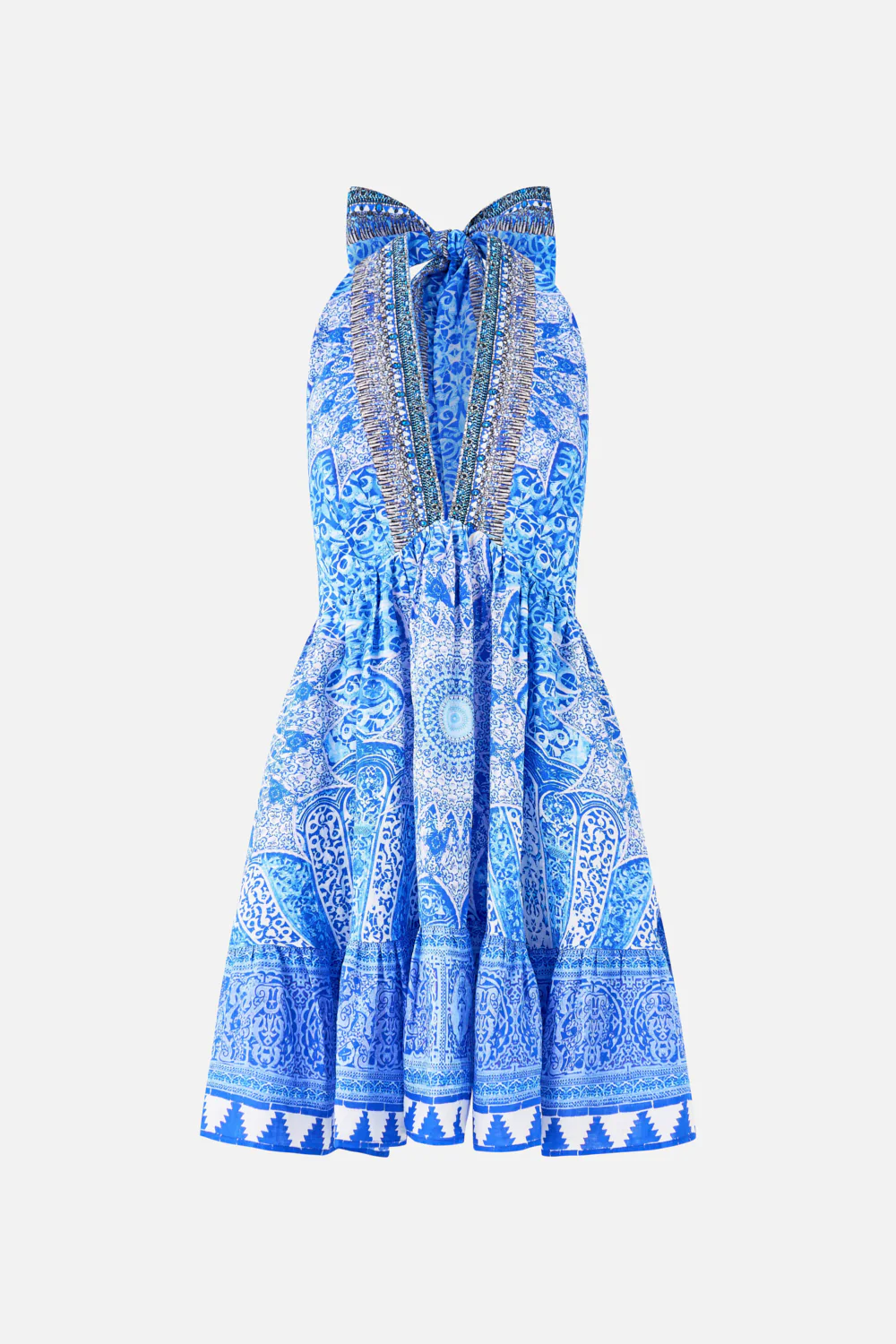 RUFFLE HEM HALTER SHORT DRESS THE BOSPHOROUS - Image 3