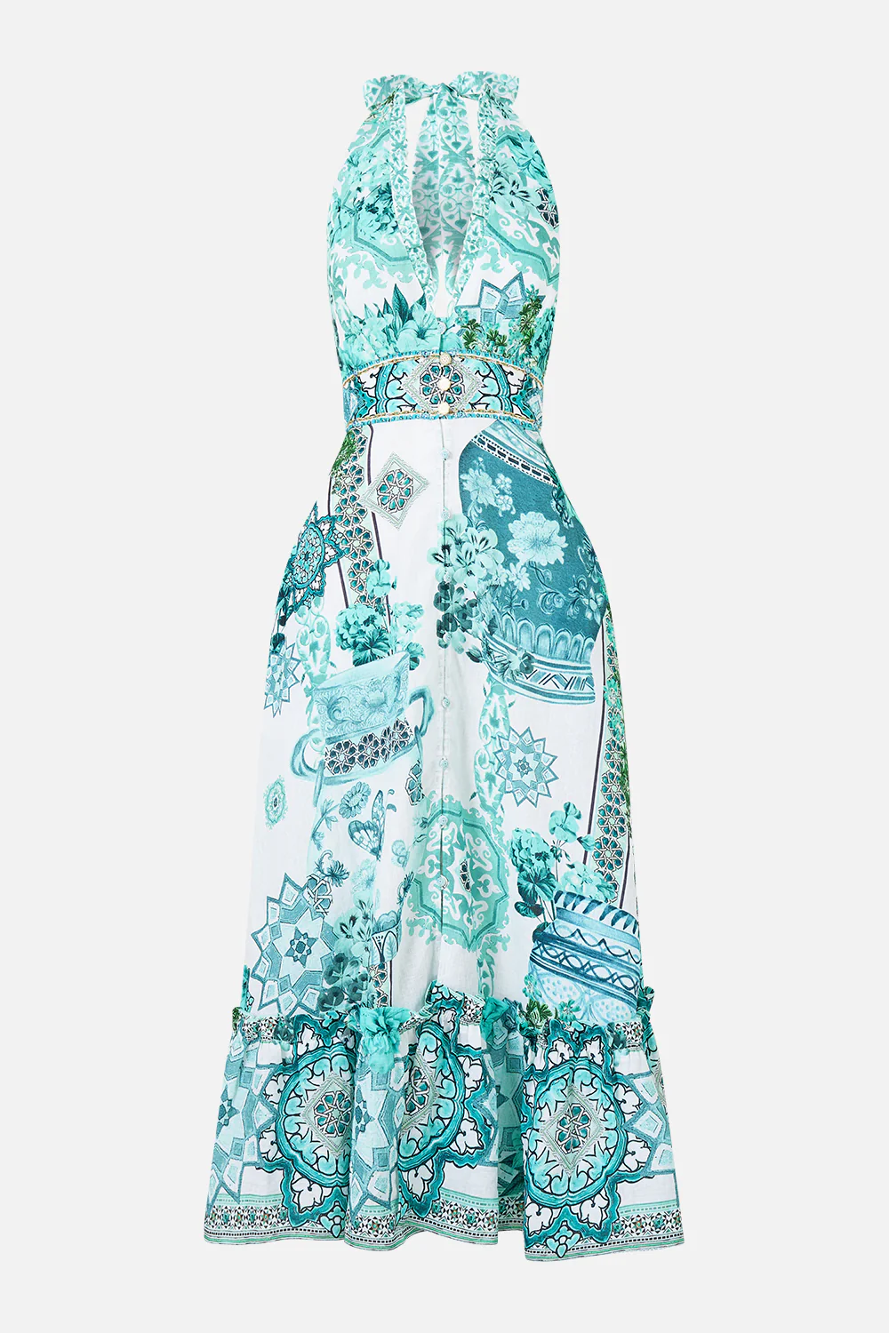 RUFFLE NECK HALTER DRESS BALEARIC BEBÉ - Image 3