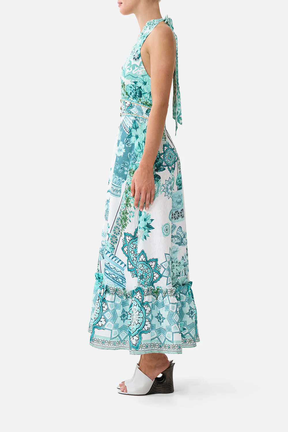 RUFFLE NECK HALTER DRESS BALEARIC BEBÉ - Image 4