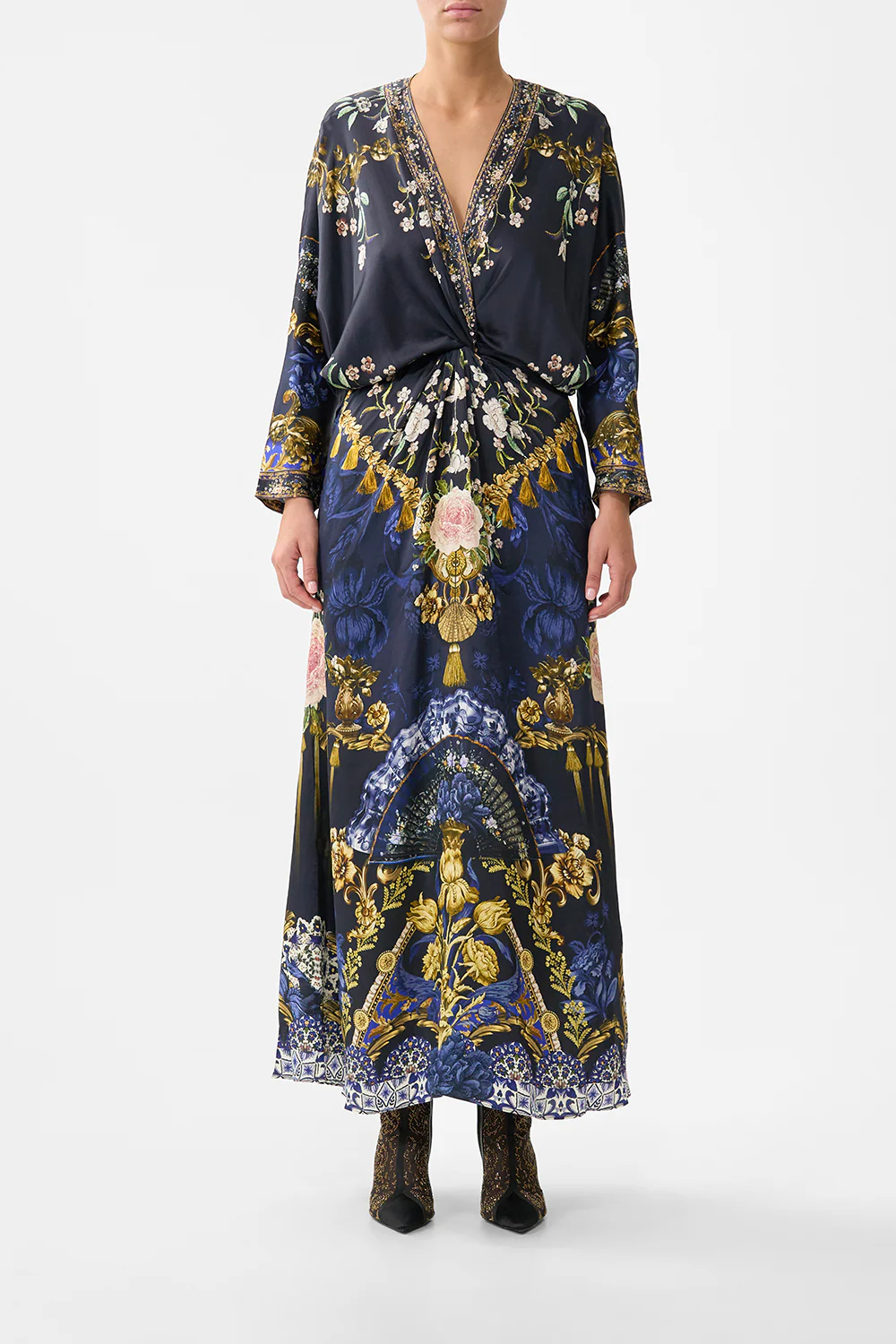 TWIST FRONT BATWING DRESS NOTES FROM THE BLUE ROOM