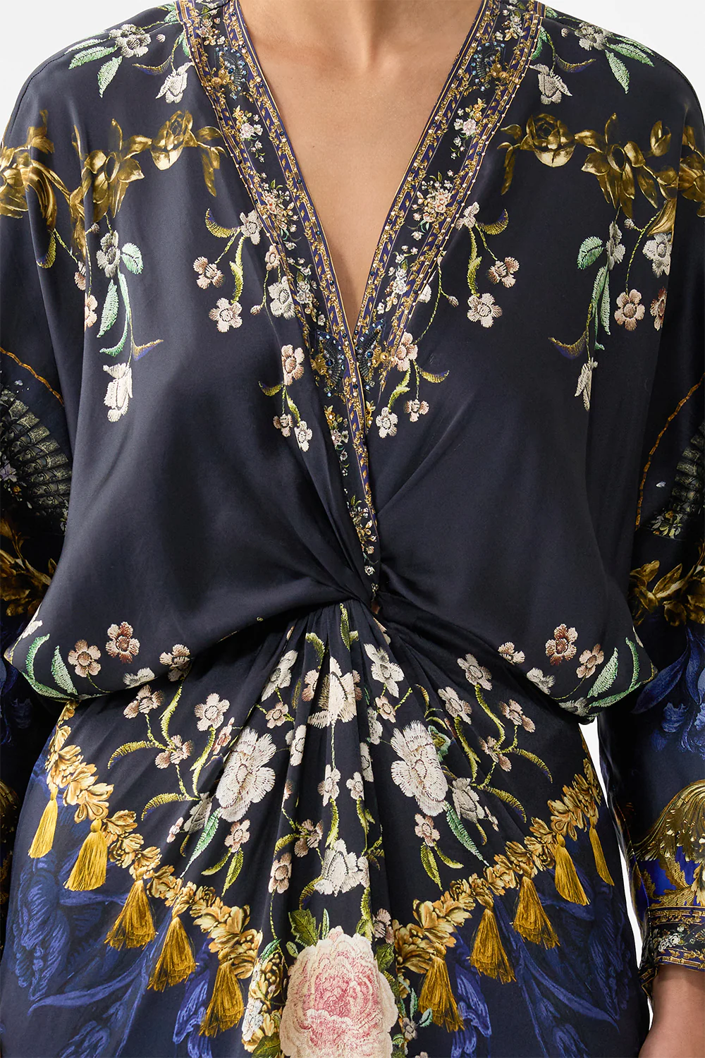 TWIST FRONT BATWING DRESS NOTES FROM THE BLUE ROOM - Image 6