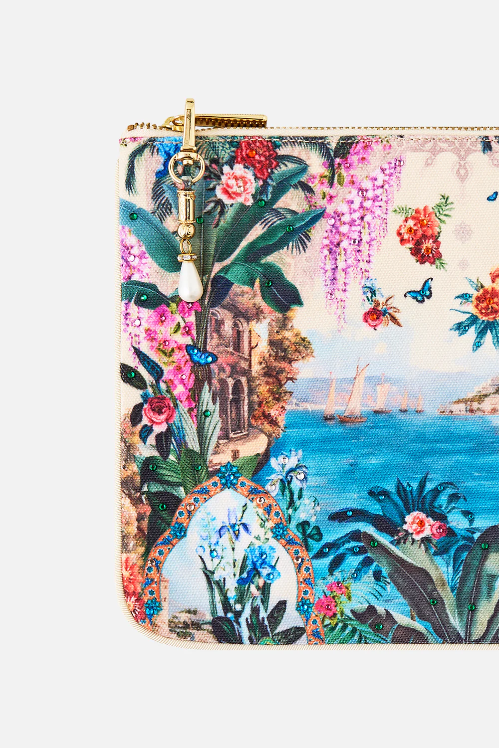 SMALL CANVAS CLUTCH BODRUM BOTANICALS - Image 3