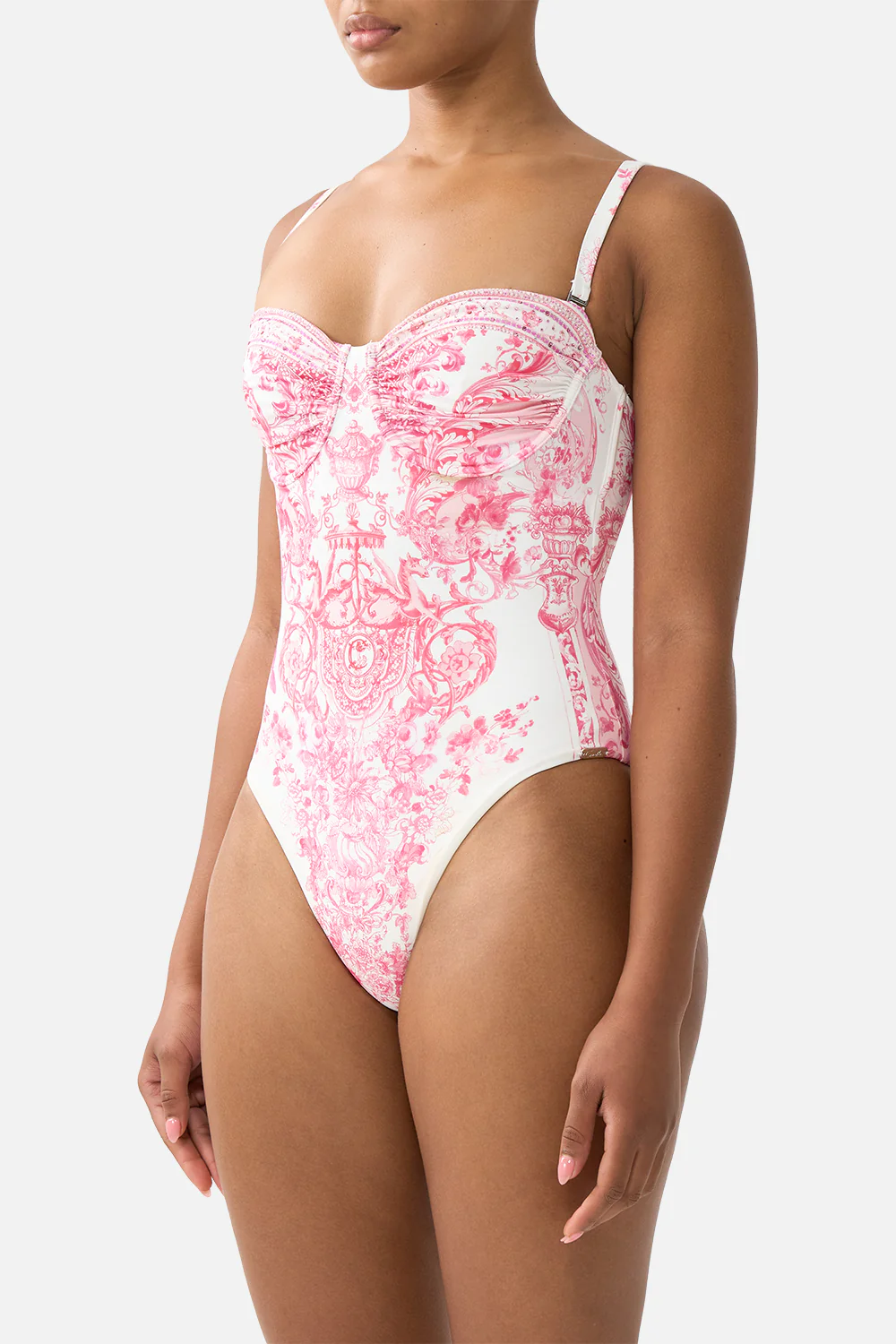 RUCHED CUP UNDERWIRE ONE PIECE LIVIN LA VIDA ROSA - Image 5