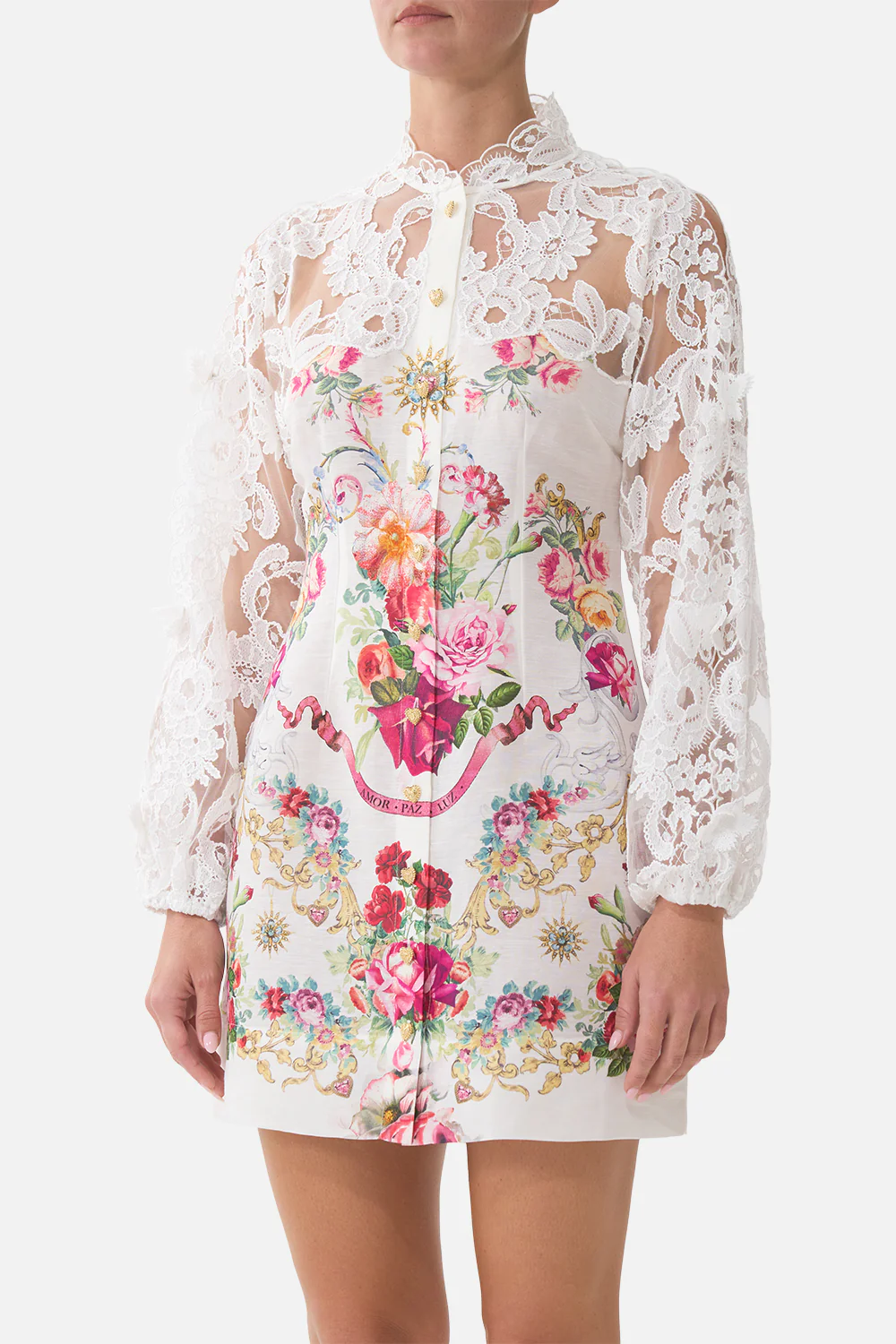 LACE SLEEVE MINI DRESS TORERO LIBERTINE - Image 5