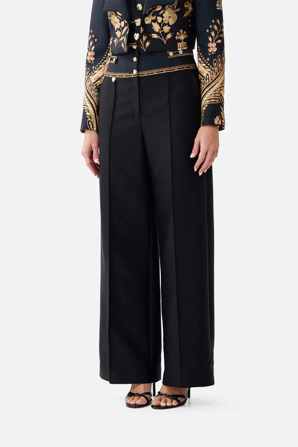 TAILORED PANT WITH WAIST BUTTON DETAIL TAURUS RISING - Image 5