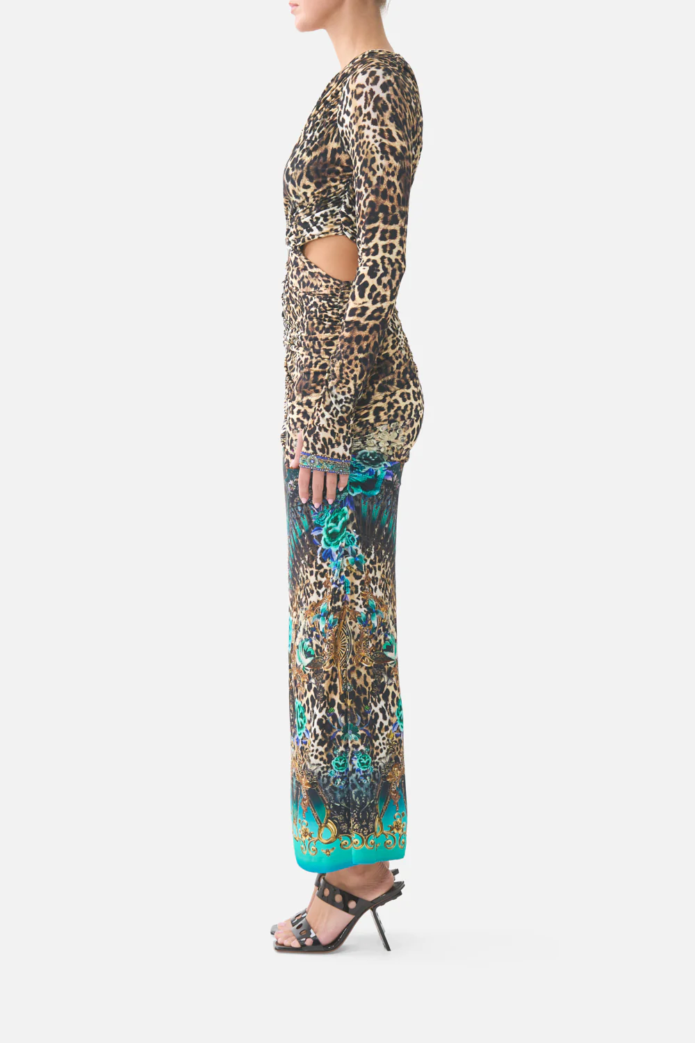 ONE SHOULDER JERSEY CUT OUT DRESS FLAMENCO EUPHORIA - Image 4