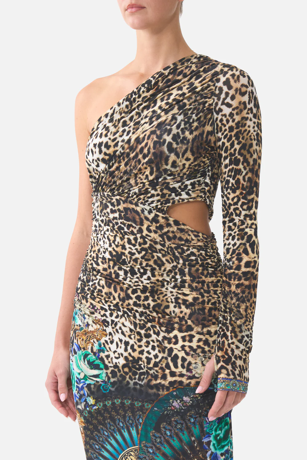 ONE SHOULDER JERSEY CUT OUT DRESS FLAMENCO EUPHORIA - Image 5