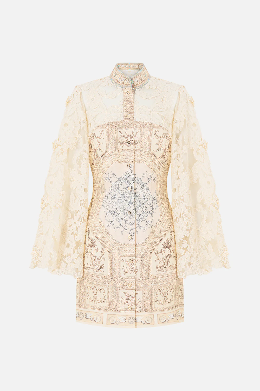 LACE SLEEVE MINI SHIFT DRESS A BELOVED BOUDOIR - Image 3