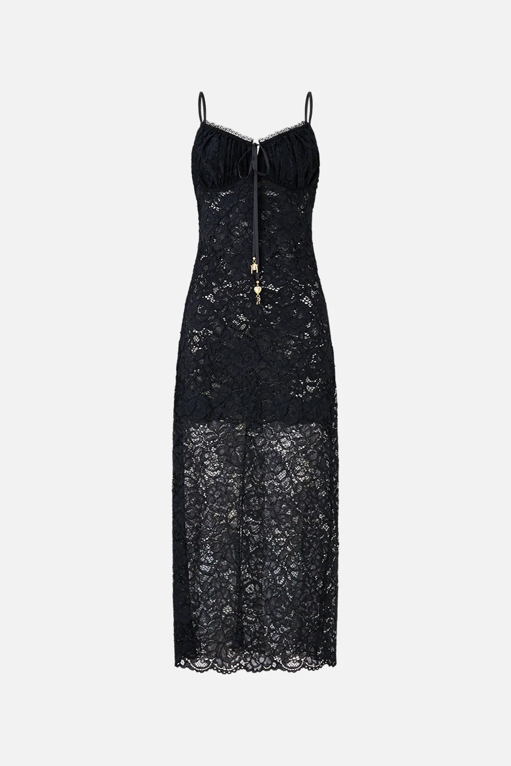 LACE GATHERED BODICE SLIP DRESS TAURUS RISING - Image 3