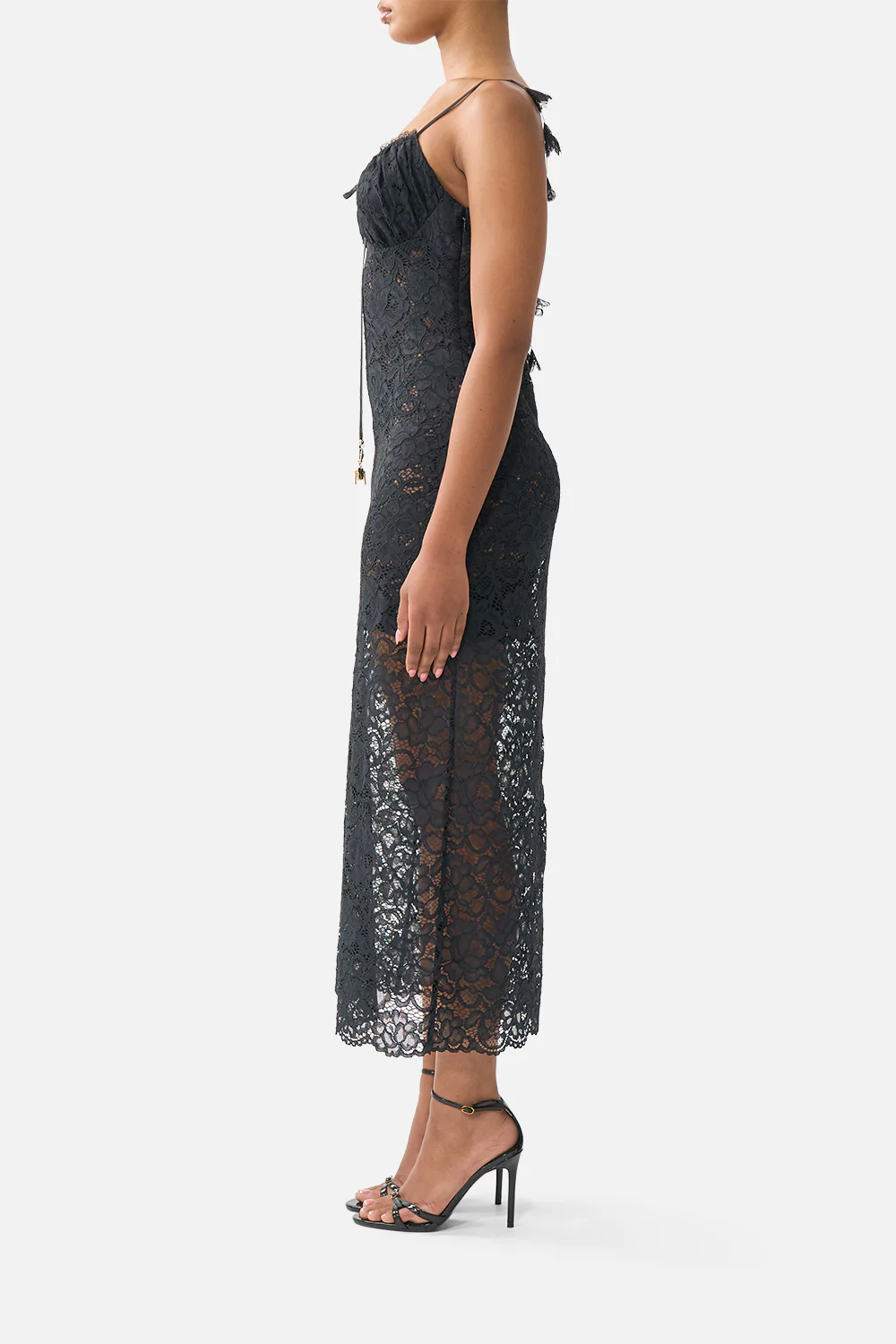 LACE GATHERED BODICE SLIP DRESS TAURUS RISING - Image 4