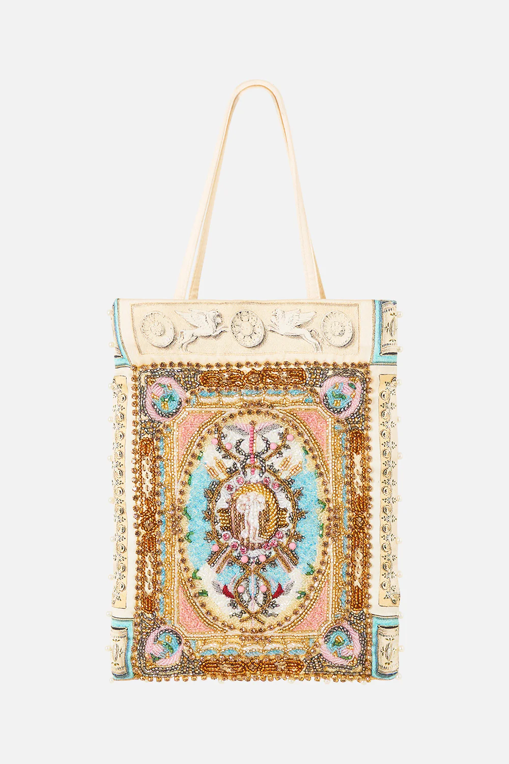 EMBELLISHED MINI TOTE WITH CHAIN STRAP A BELOVED BOUDOIR