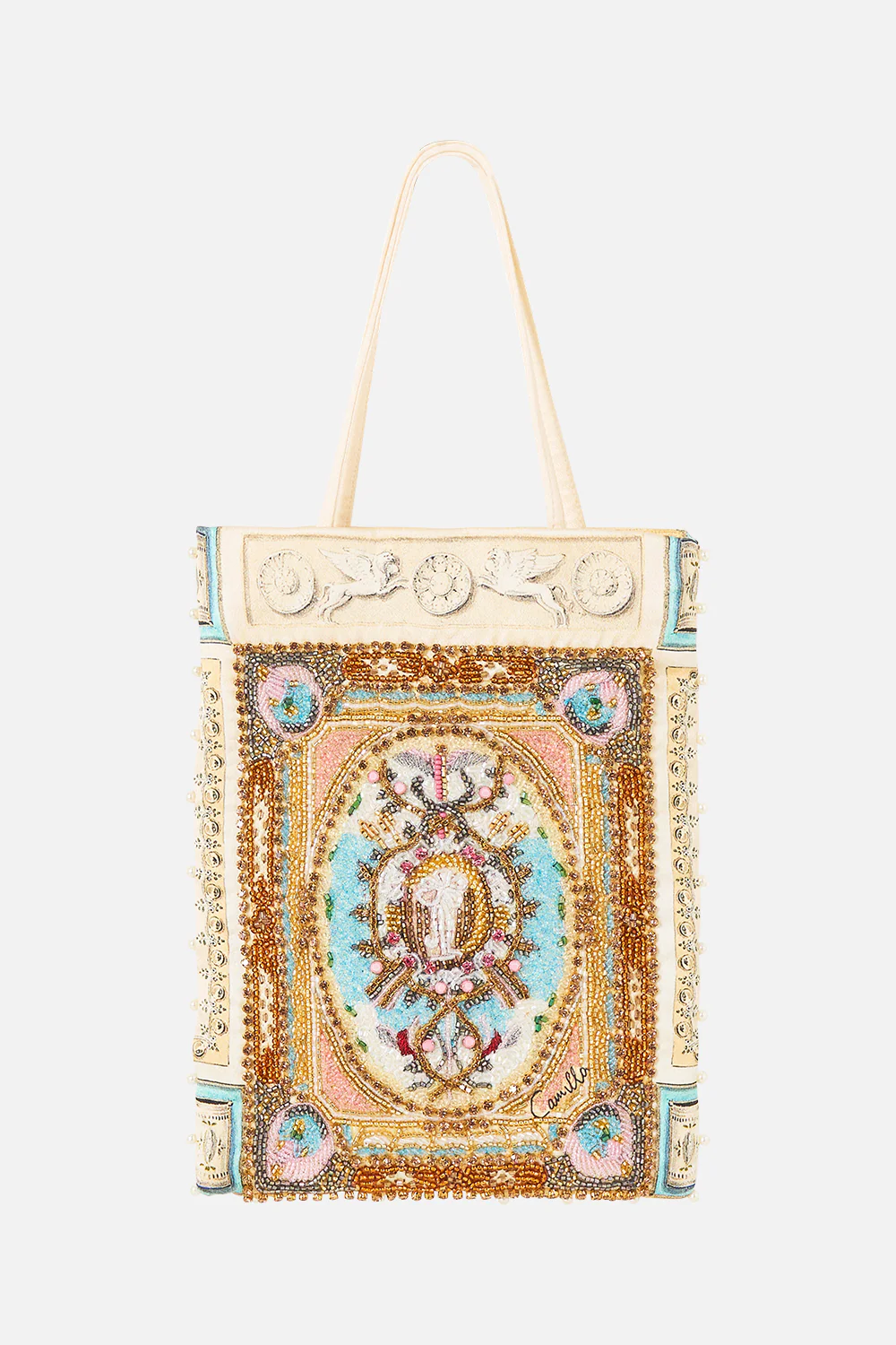EMBELLISHED MINI TOTE WITH CHAIN STRAP A BELOVED BOUDOIR - Image 2