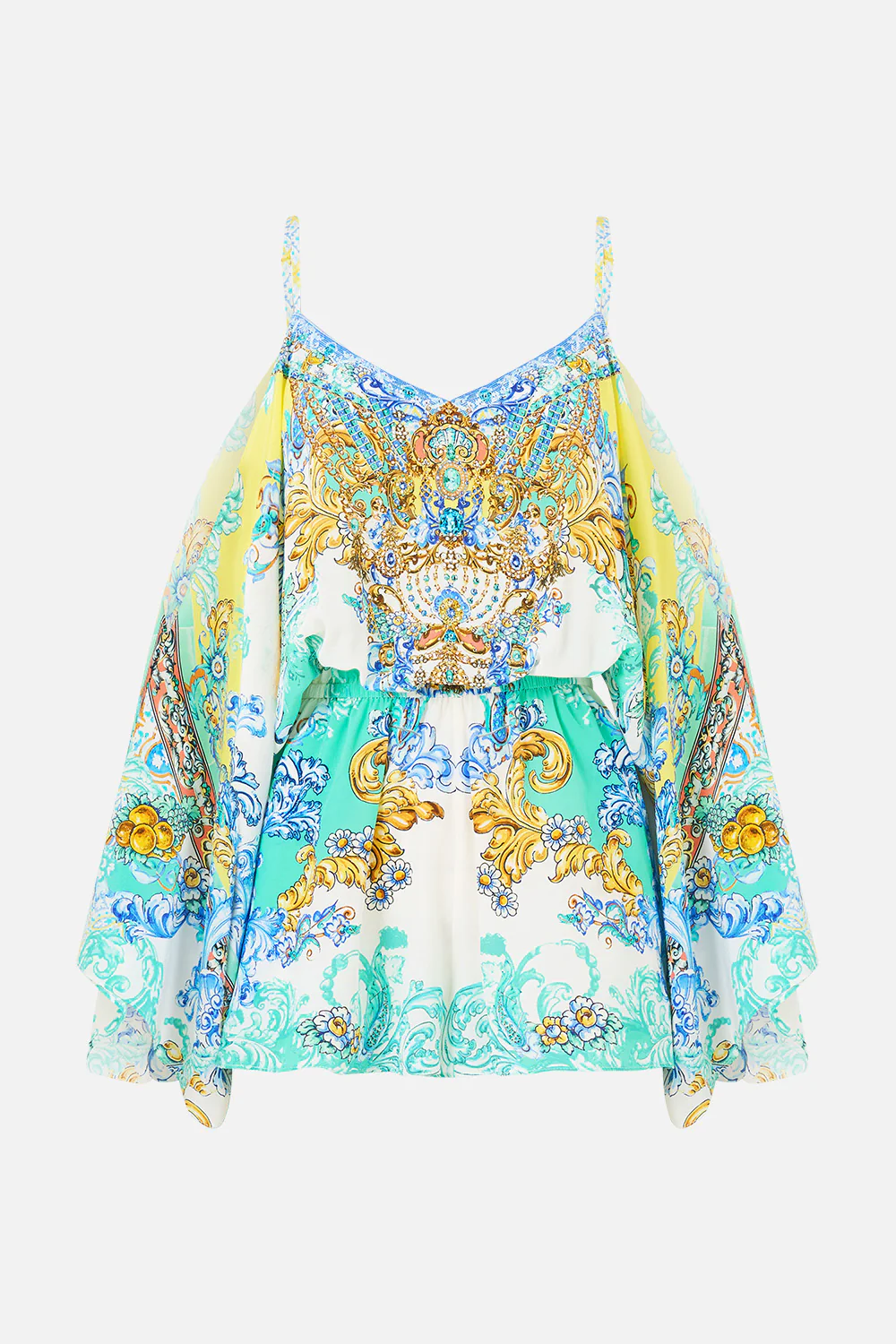 DROP SHOULDER PLAYSUIT DIAL UP THE TILES - Image 3