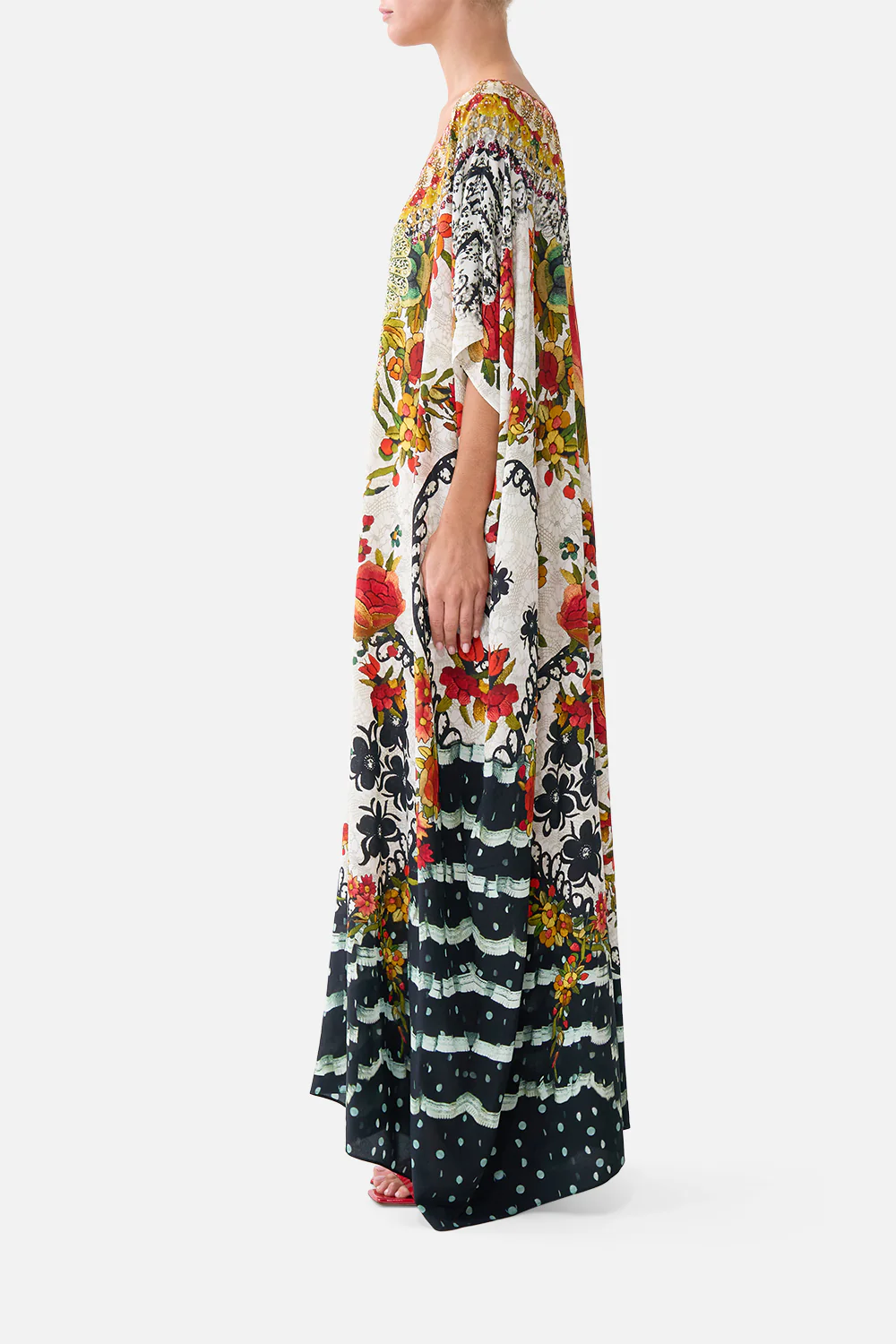 ROUND NECK KAFTAN LA ROSA - Image 4